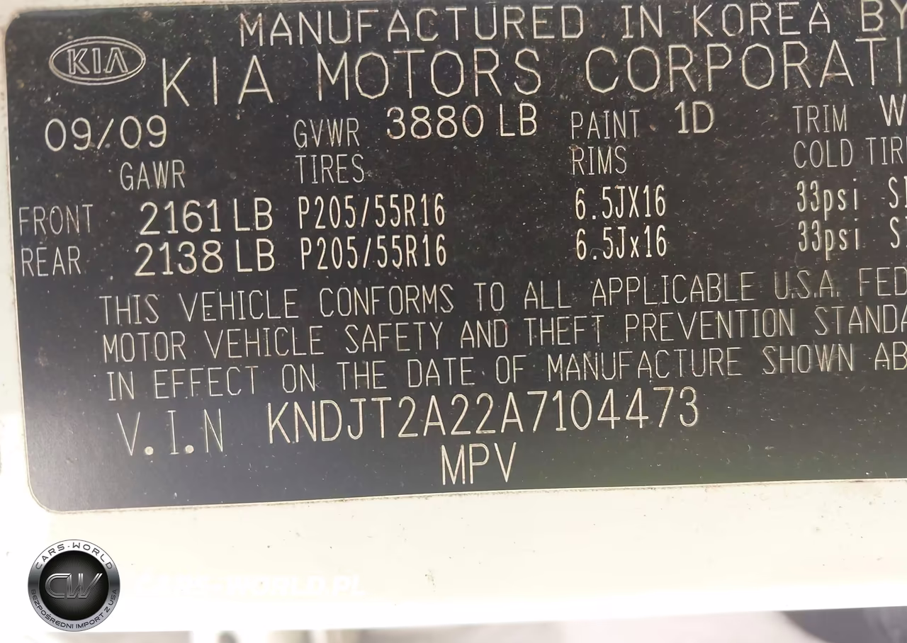 2010 Kia Soul + VIN:KNDJT2A22A7104473 - 9