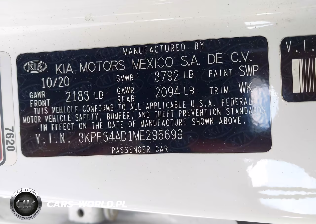 2021 Kia Forte Gt-Line VIN:3KPF34AD1ME296699 - 9