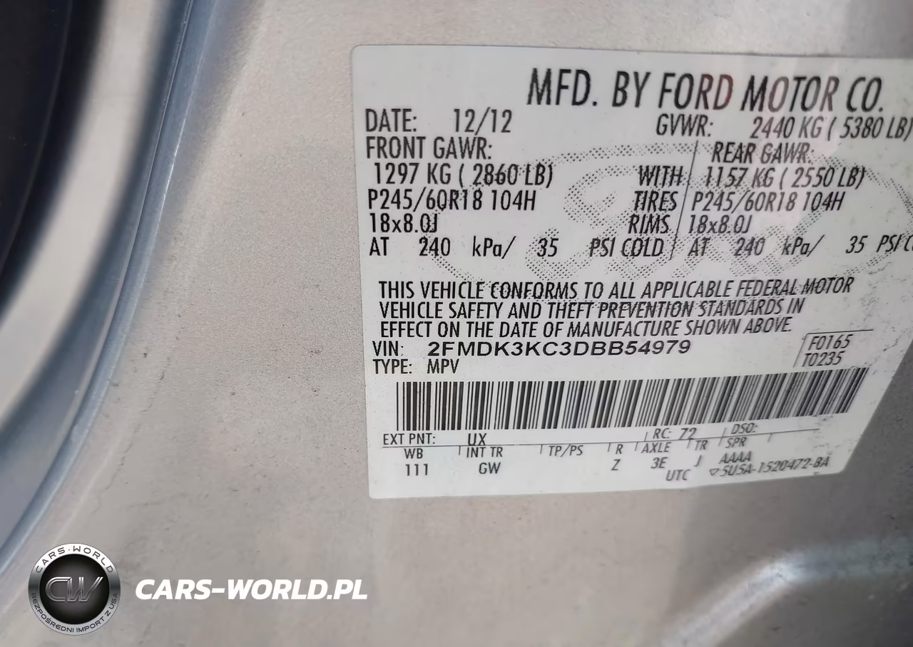 2013 Ford Edge Limited VIN:2FMDK3KC3DBB54979 - 9