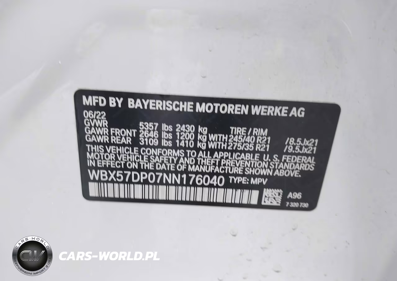 2022 BMW X3 xDrive30I VIN:WBX57DP07NN176040 - 9