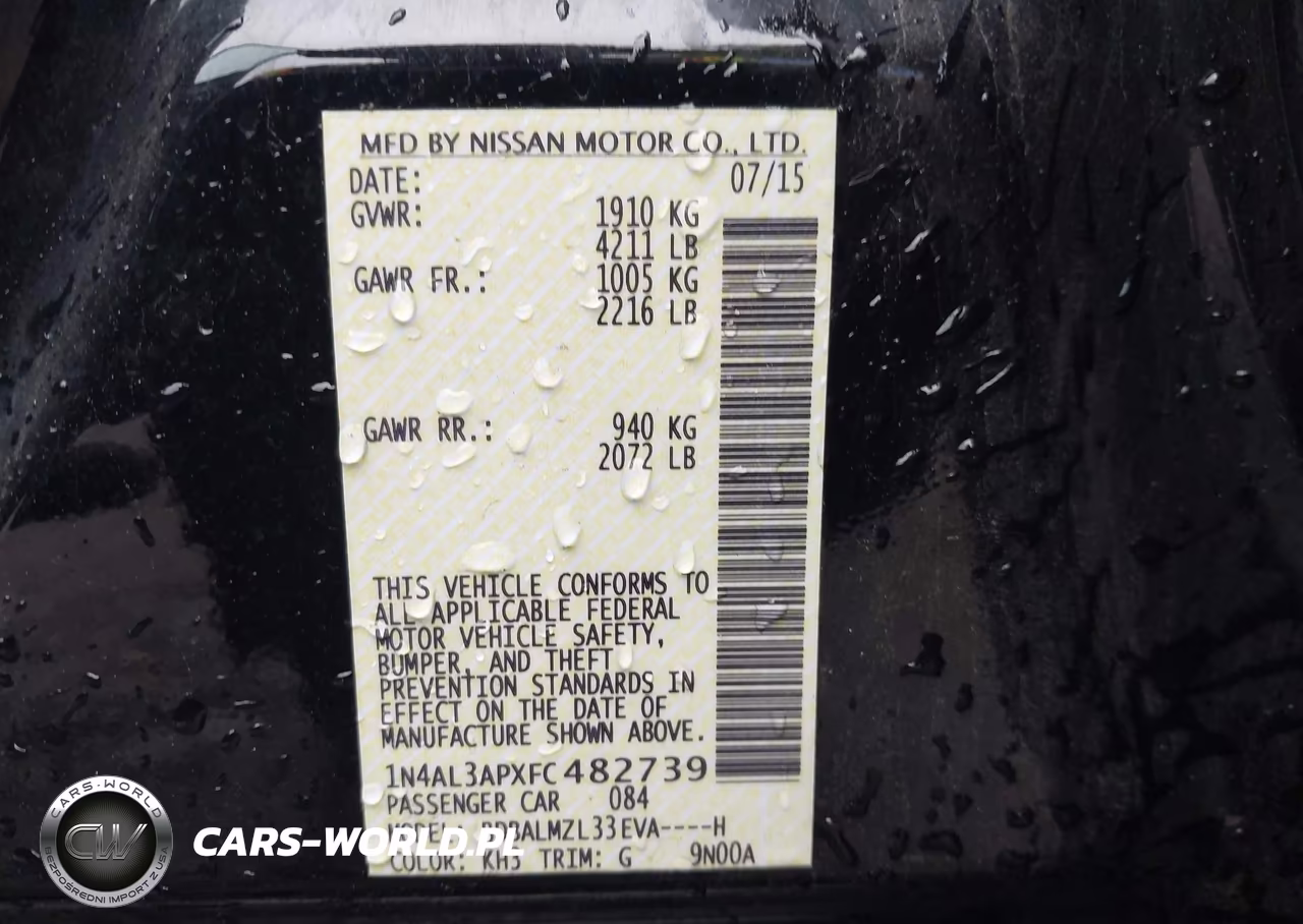 2015 Nissan Altima 2.5 Sv VIN:1N4AL3APXFC482739 - 9