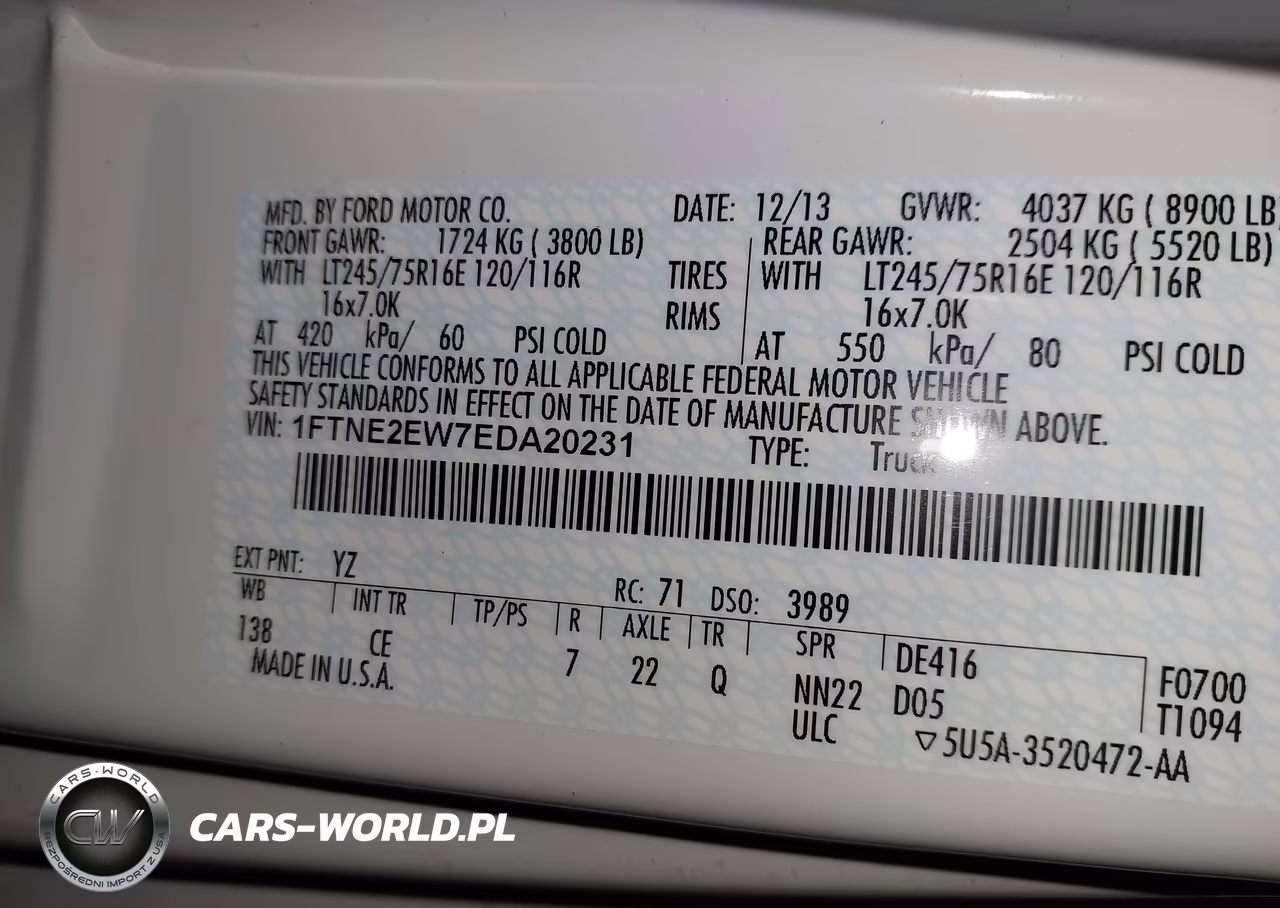 2014 Ford E-250 Commercial VIN:1FTNE2EW7EDA20231 - 9