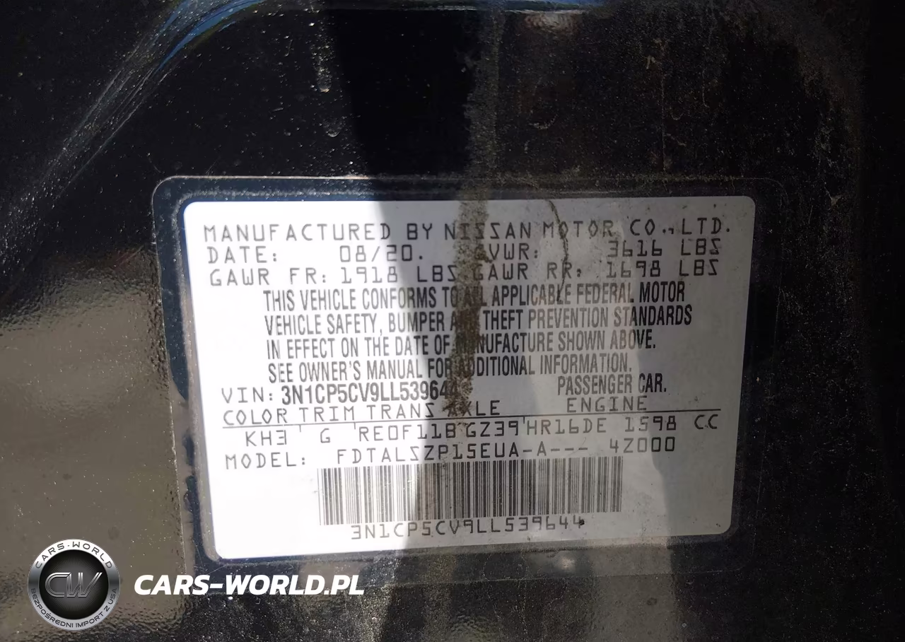 2020 Nissan Kicks Sv Xtronic Cvt VIN:3N1CP5CV9LL539644 - 9