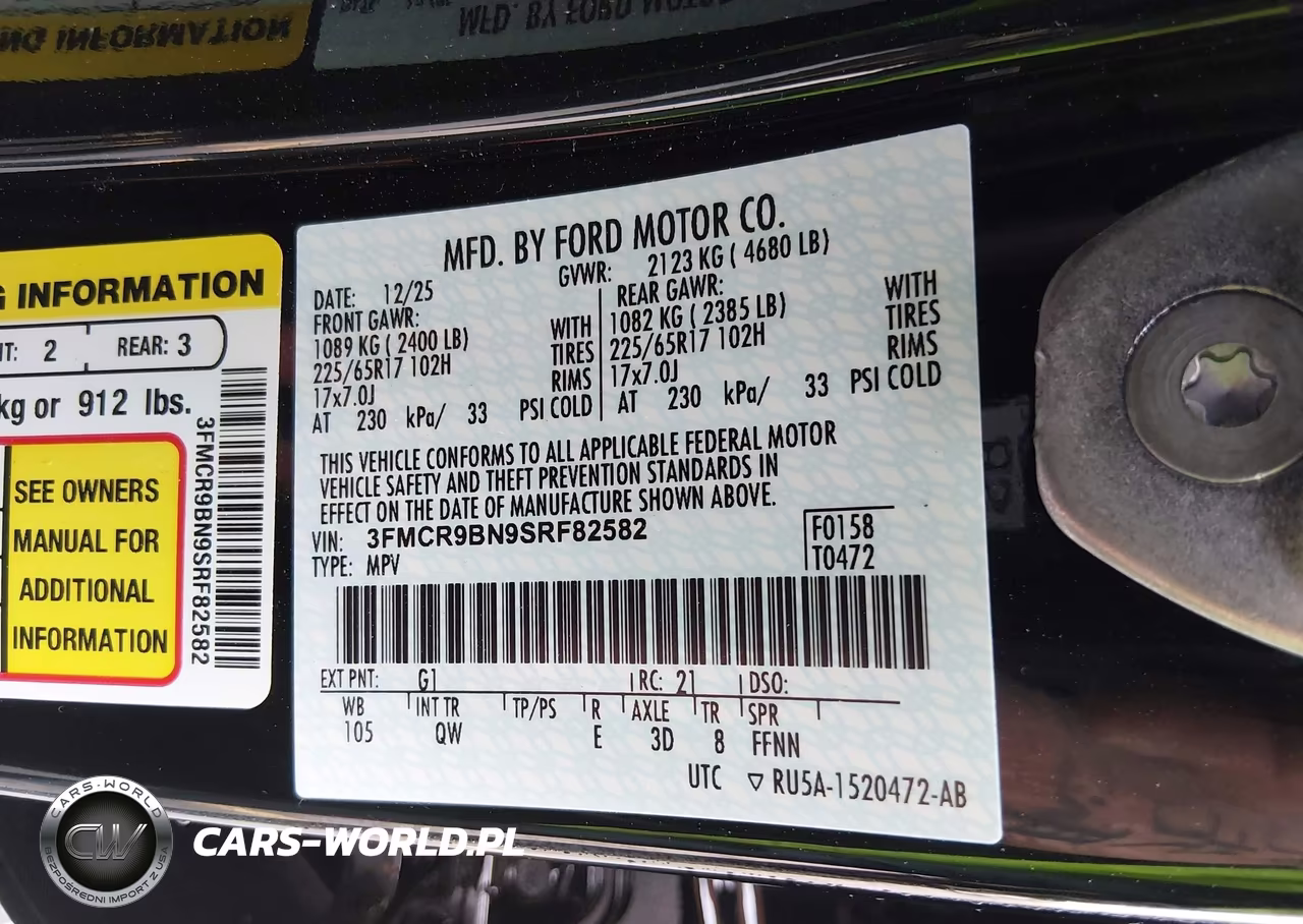 2025 Ford Bronco Sport Big Bend VIN:3FMCR9BN9SRF82582 - 9