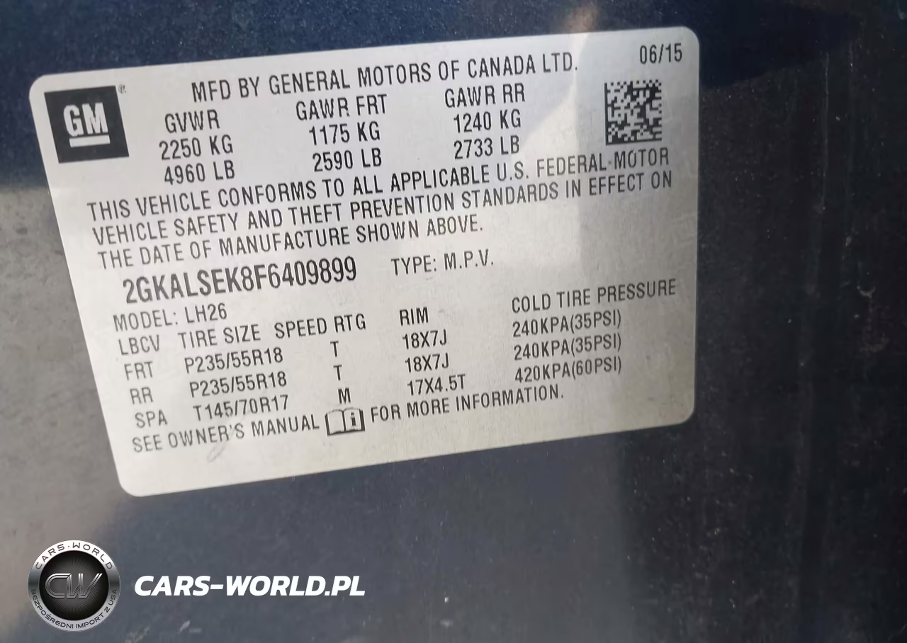 2015 GMC Terrain Slt-1 VIN:2GKALSEK8F6409899 - 9