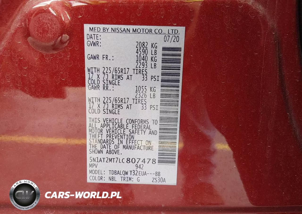 2020 Nissan Rogue Sv Fwd VIN:5N1AT2MT7LC807478 - 9