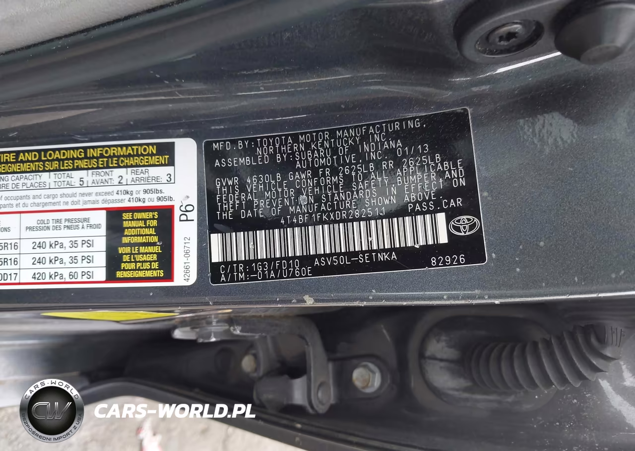 2013 Toyota Camry Le VIN:4T4BF1FKXDR282511 - 9