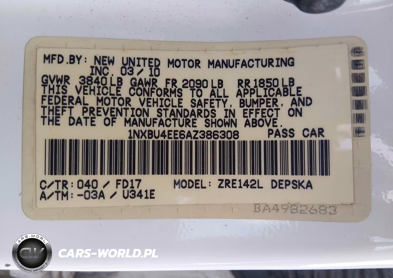 2010 Toyota Corolla S VIN:1NXBU4EE6AZ386308 - 9