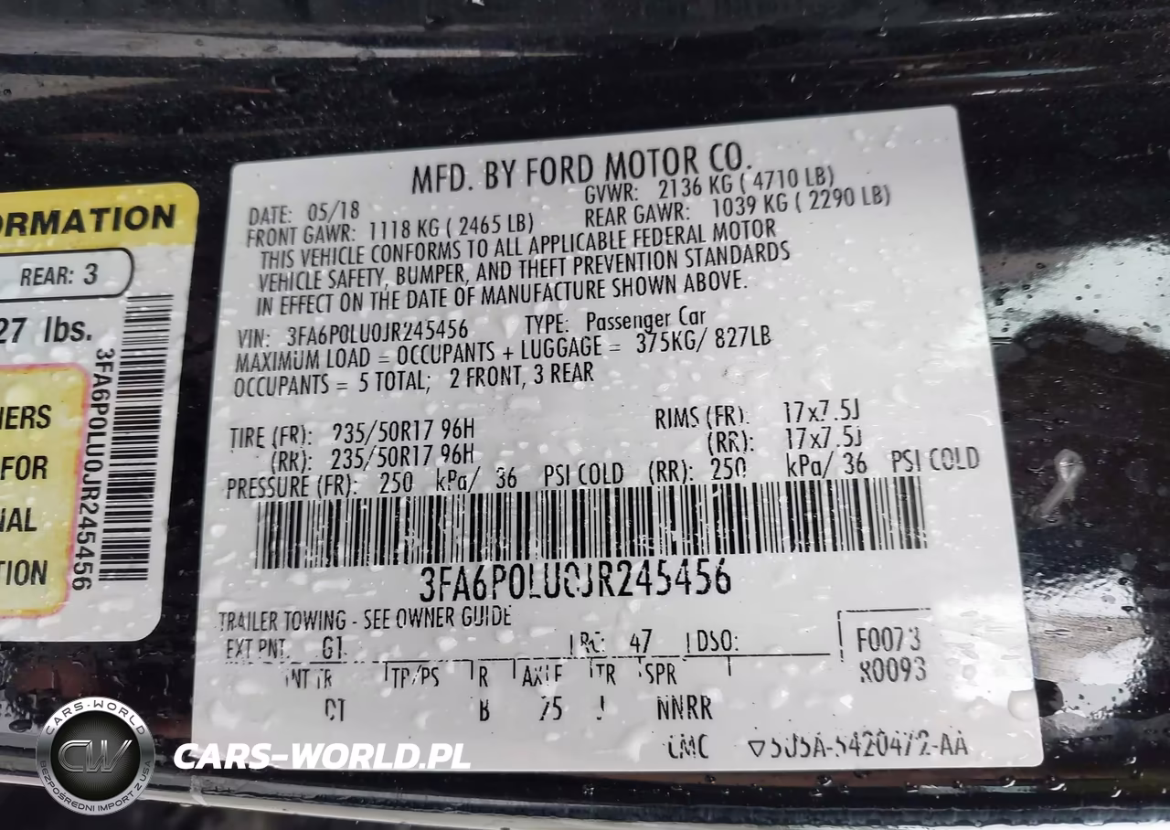 2018 Ford Fusion Hybrid Se VIN:3FA6P0LU0JR245456 - 9