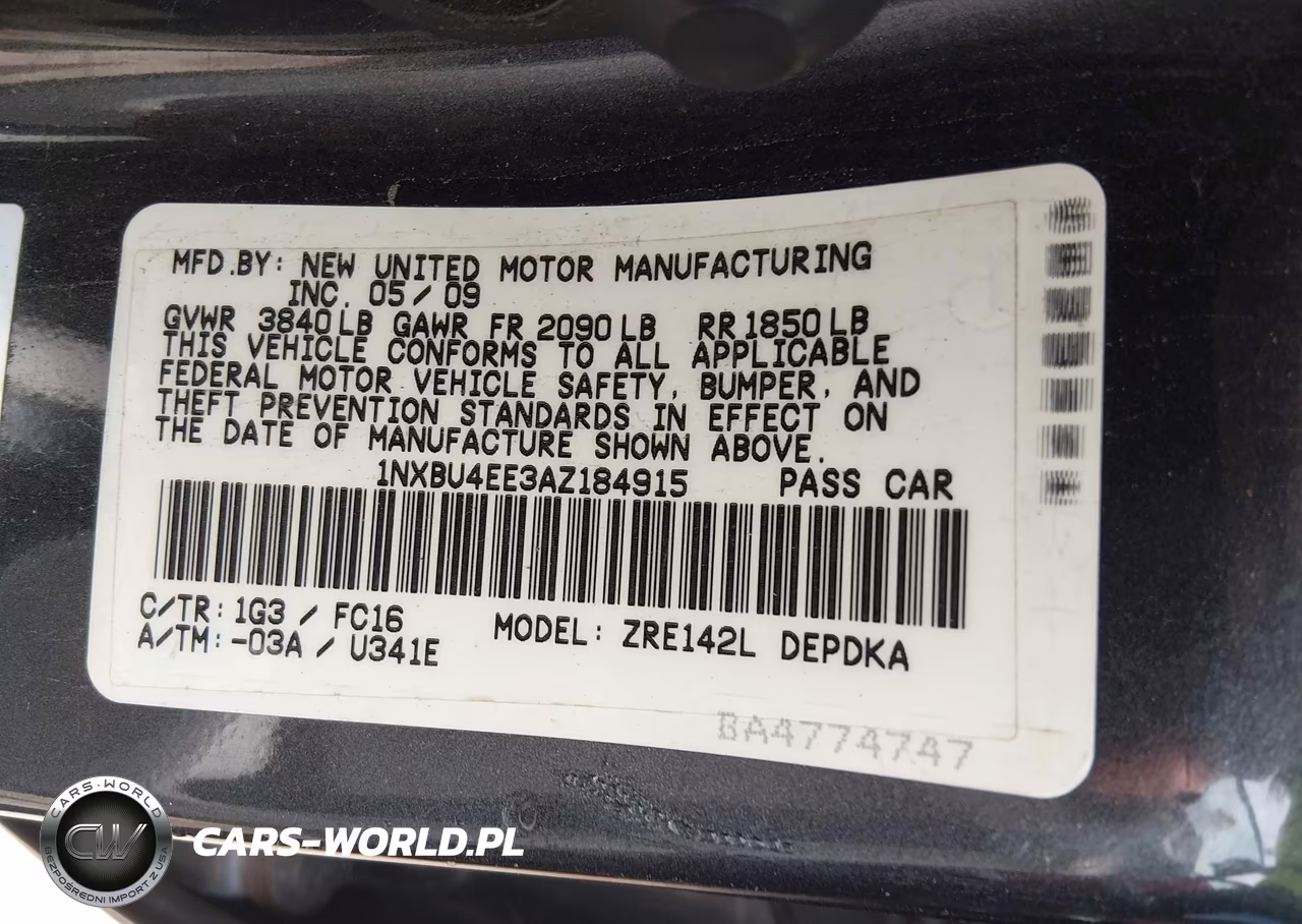 2010 Toyota Corolla Le VIN:1NXBU4EE3AZ184915 - 9