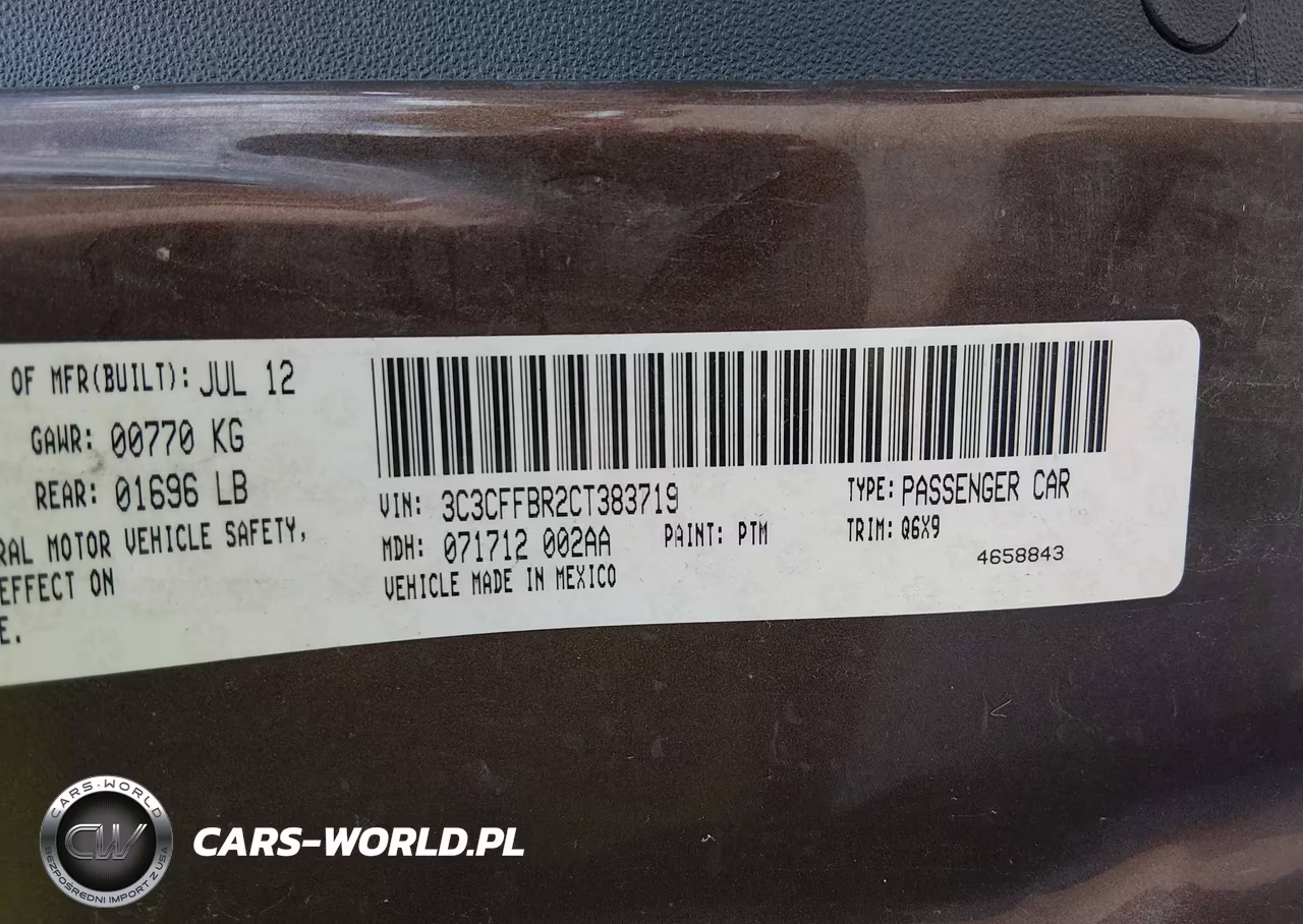 2012 Fiat 500 Sport VIN:3C3CFFBR2CT383719 - 9