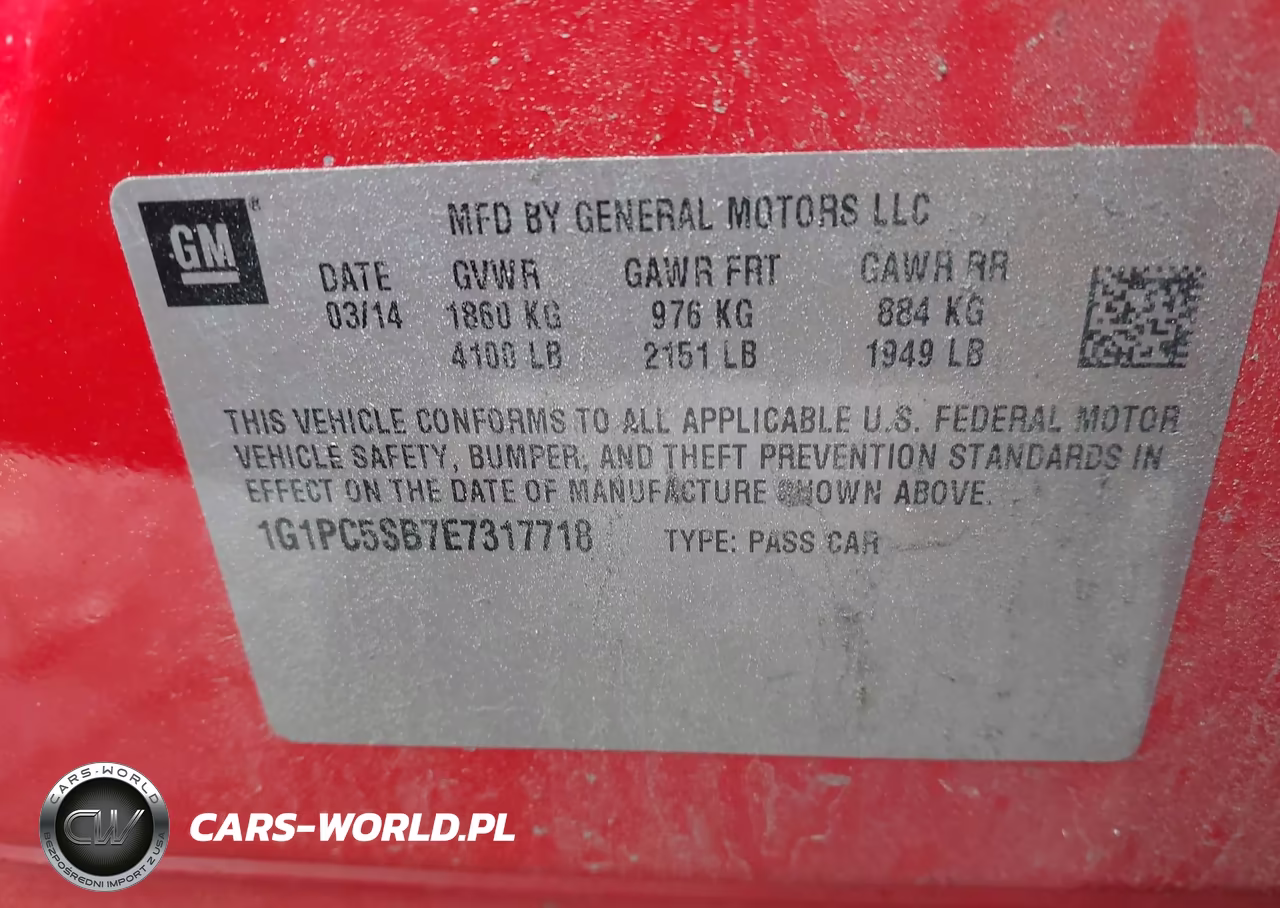 2014 Chevrolet Cruze 1Lt Auto VIN:1G1PC5SB7E7317718 - 9