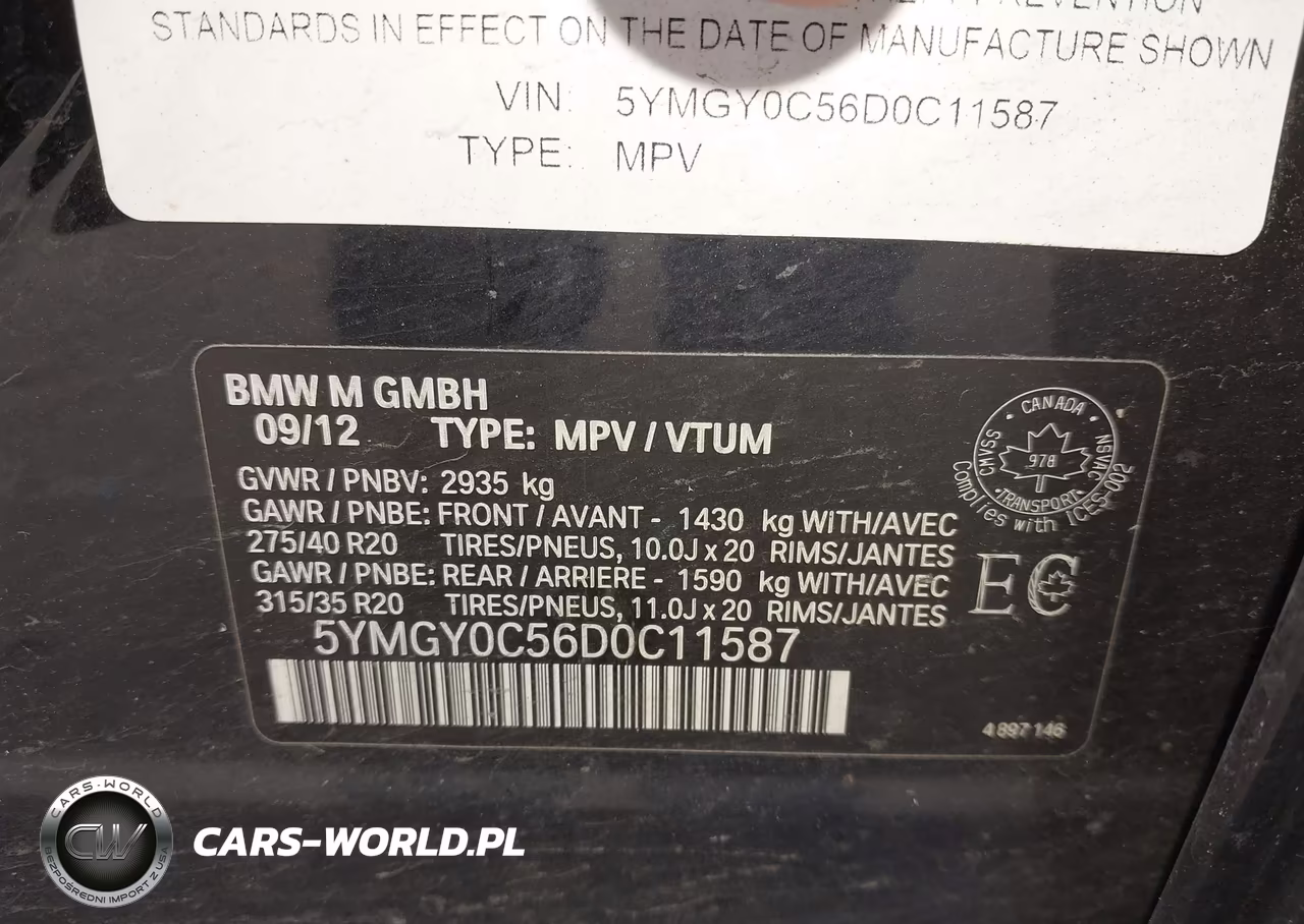 2013 BMW X5 M VIN:5YMGY0C56D0C11587 - 9