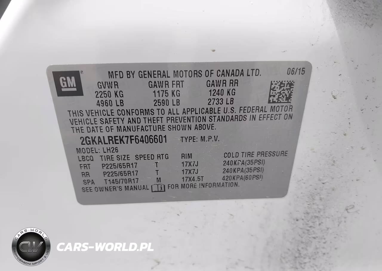 2015 GMC Terrain Sle-2 VIN:2GKALREK7F6406601 - 9