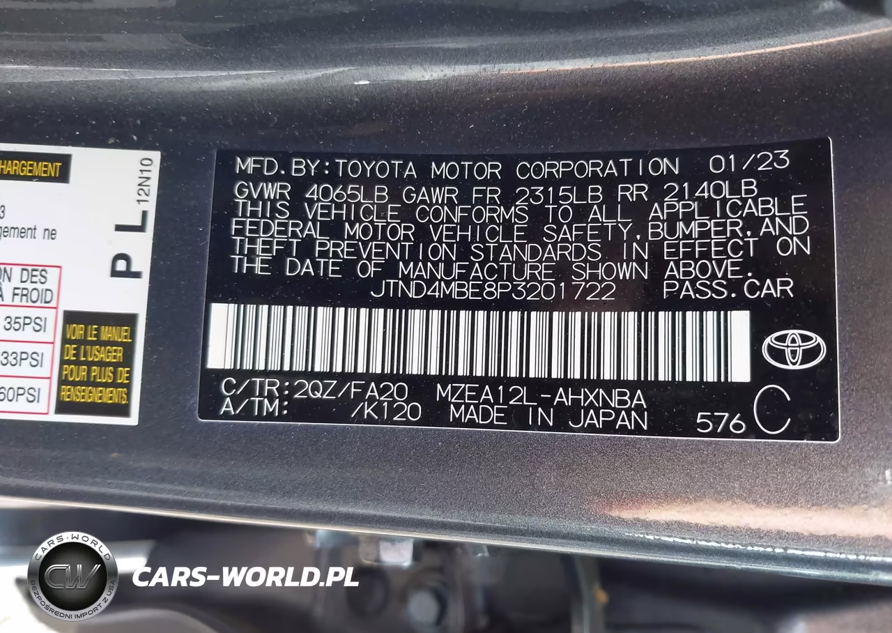 2023 Toyota Corolla Se VIN:JTND4MBE8P3201722 - 9