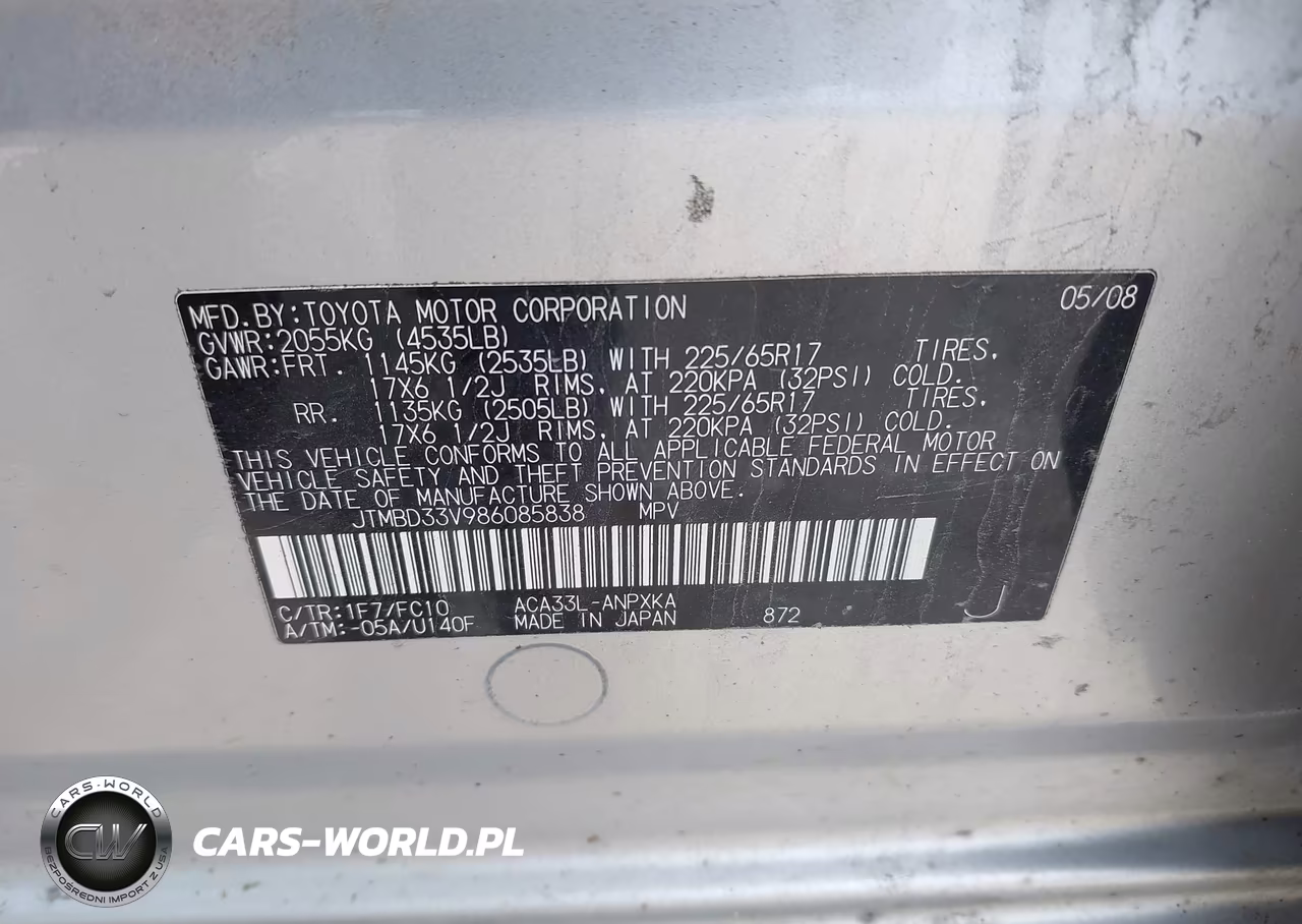 2008 Toyota Rav4 VIN:JTMBD33V986085838 - 9