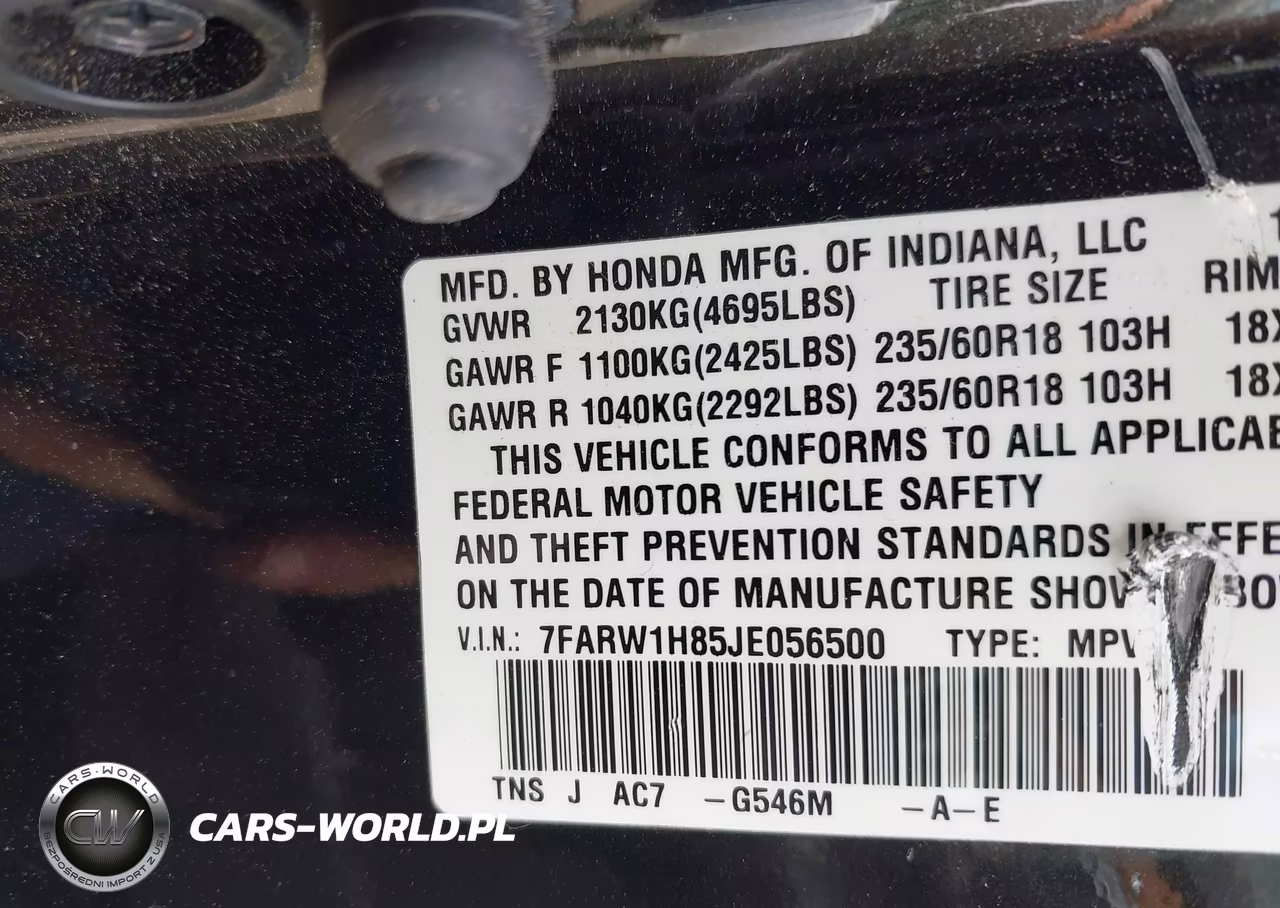 2018 Honda Cr-V Ex-L-Ex-L Navi VIN:7FARW1H85JE056500 - 9