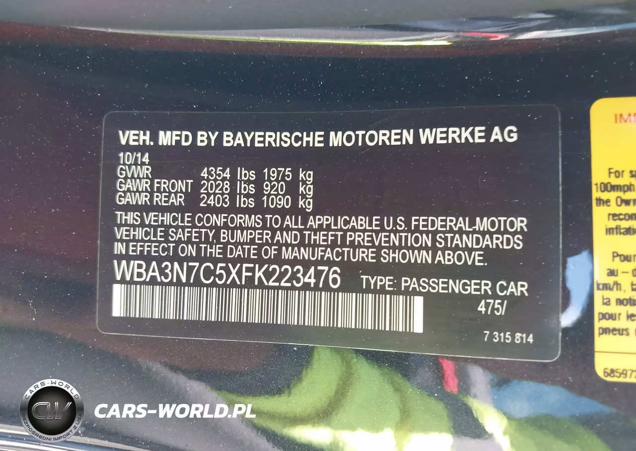 2015 BMW 428I VIN:WBA3N7C5XFK223476 - 9