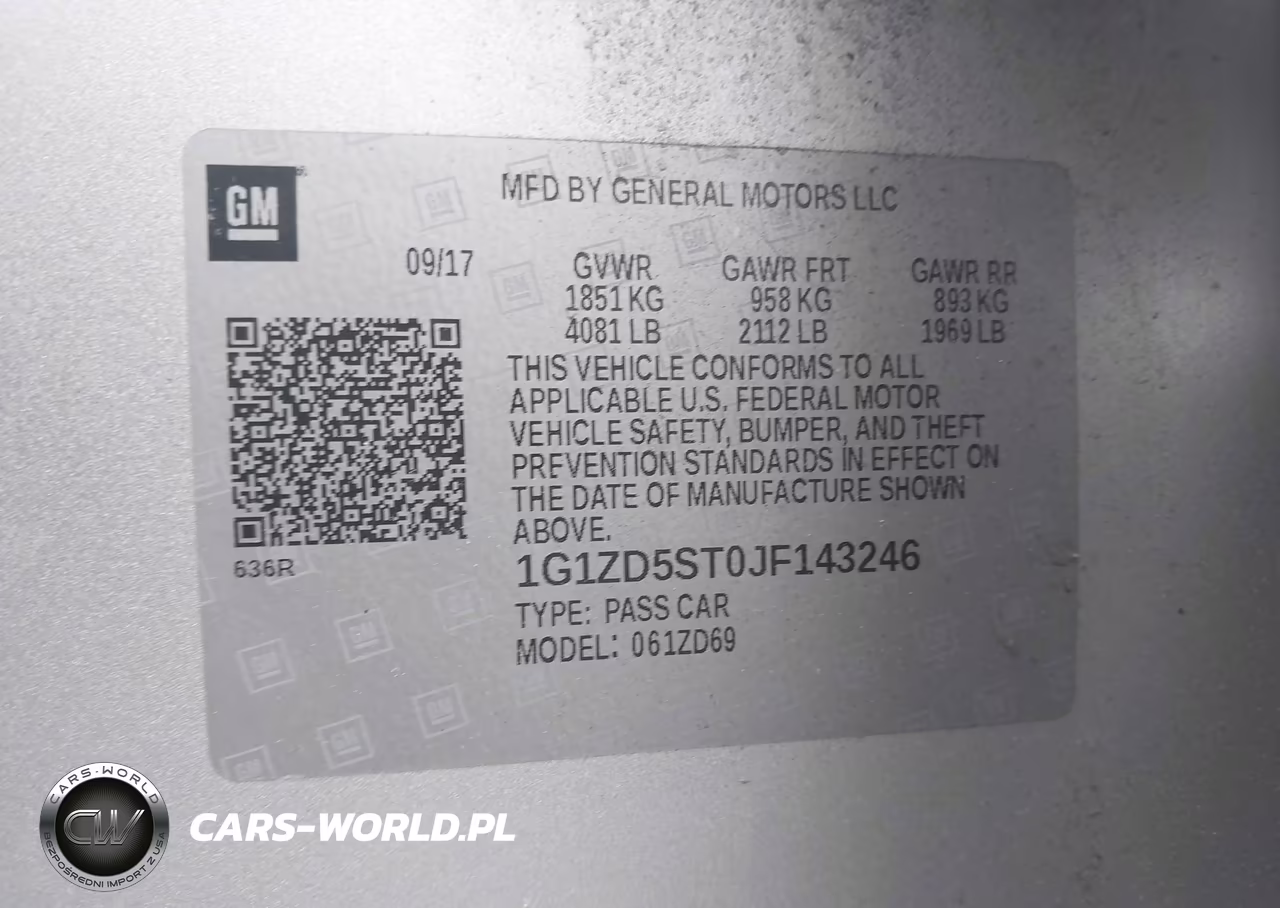 2018 Chevrolet Malibu Lt VIN:1G1ZD5ST0JF143246 - 9
