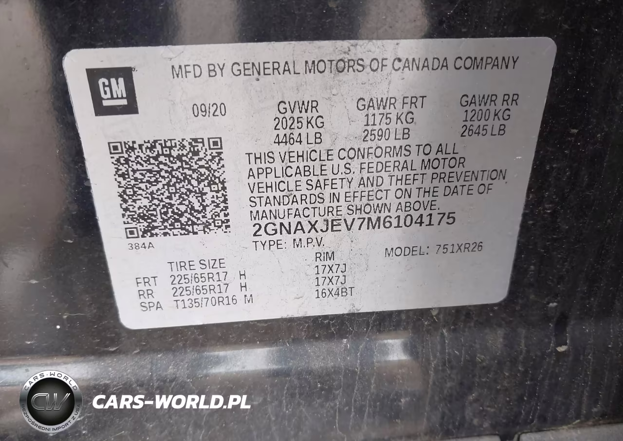 2021 Chevrolet Equinox Fwd 2Fl VIN:2GNAXJEV7M6104175 - 9