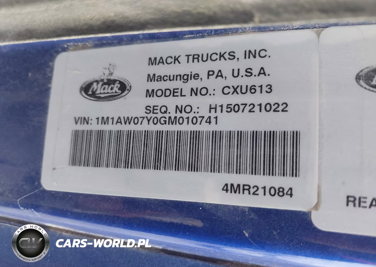 2016 Mack 600 Cxu600 VIN:1M1AW07Y0GM010741 - 8