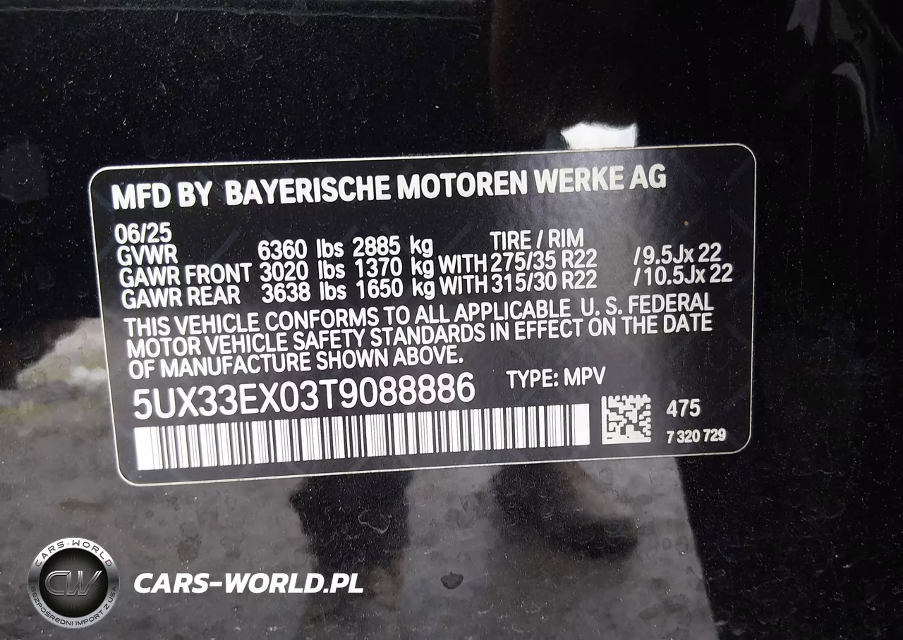 2026 BMW X6 xDrive40I VIN:5UX33EX03T9088886 - 9