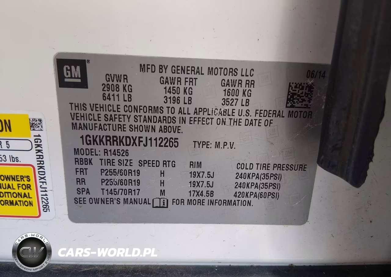 2015 GMC Acadia Slt-1 VIN:1GKKRRKDXFJ112265 - 9