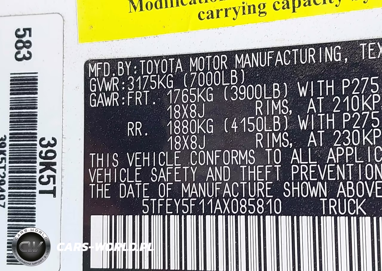 2010 Toyota Tundra Grade 5.7L V8 VIN:5TFEY5F11AX085810 - 9