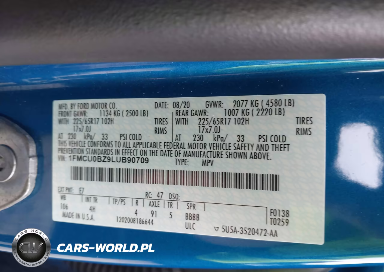 2020 Ford Escape Se Sport Hybrid VIN:1FMCU0BZ9LUB90709 - 9