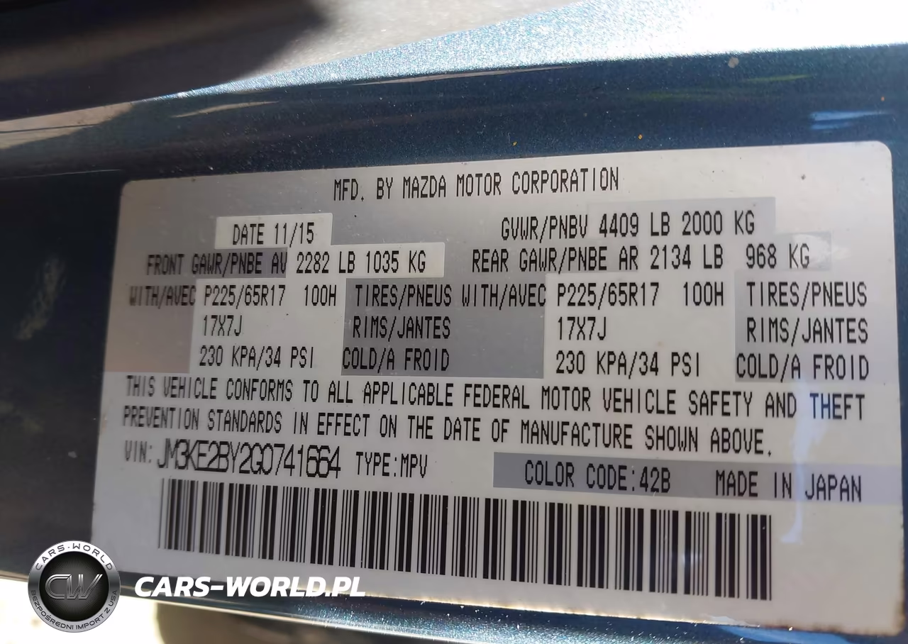 2016 Mazda Cx-5 Sport VIN:JM3KE2BY2G0741664 - 9