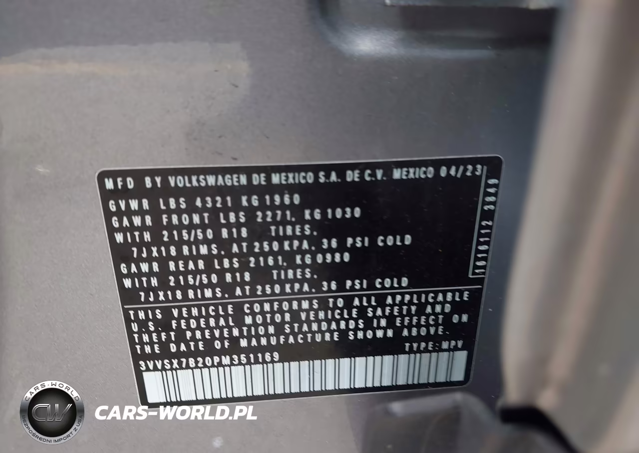 2023 Volkswagen Taos 1.5T Se VIN:3VVSX7B20PM351169 - 9