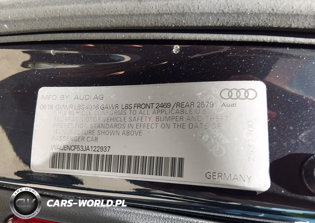 2018 Audi A5 2.0T Premium VIN:WAUENCF53JA122937 - 9