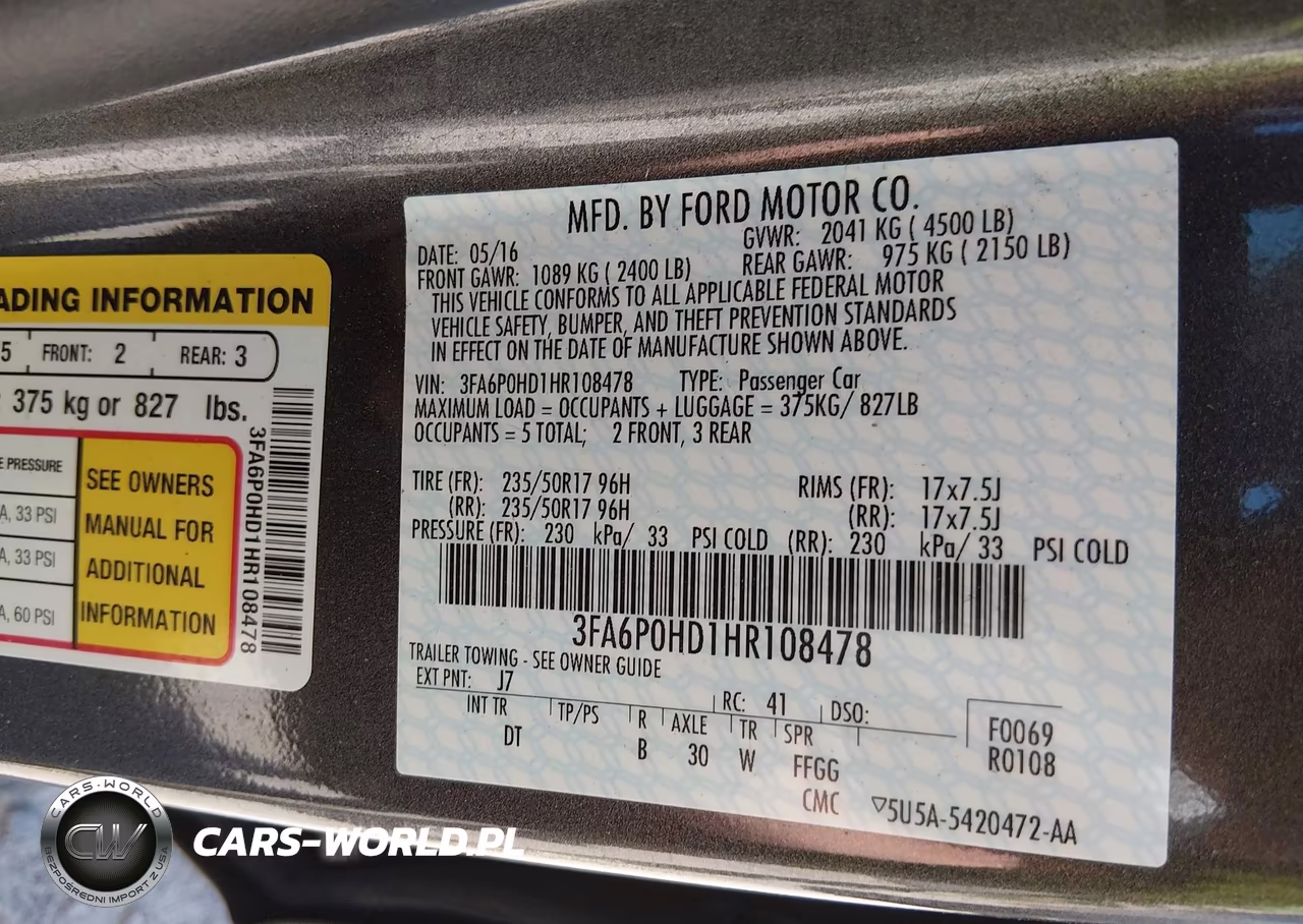 2017 Ford Fusion Se VIN:3FA6P0HD1HR108478 - 9