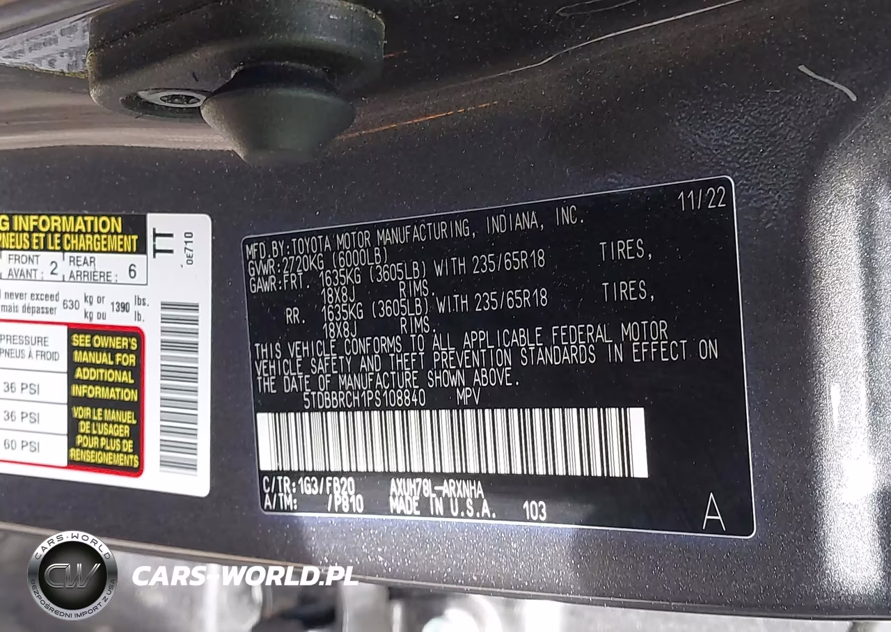 2023 Toyota Highlander Hybrid Le VIN:5TDBBRCH1PS108840 - 9