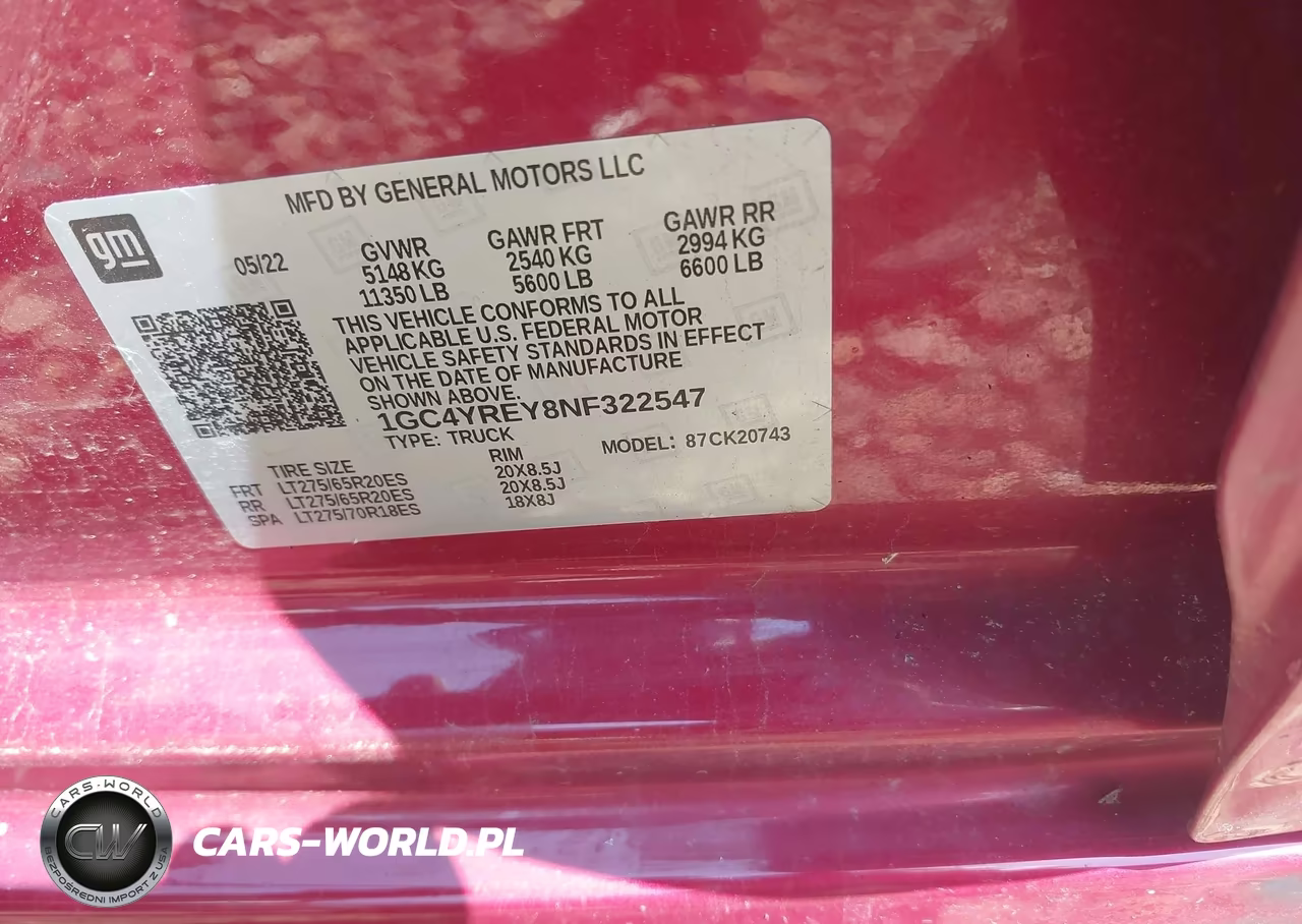 2022 Chevrolet Silverado 2500Hd 4Wd Standard Bed High Country VIN:1GC4YREY8NF322547 - 9
