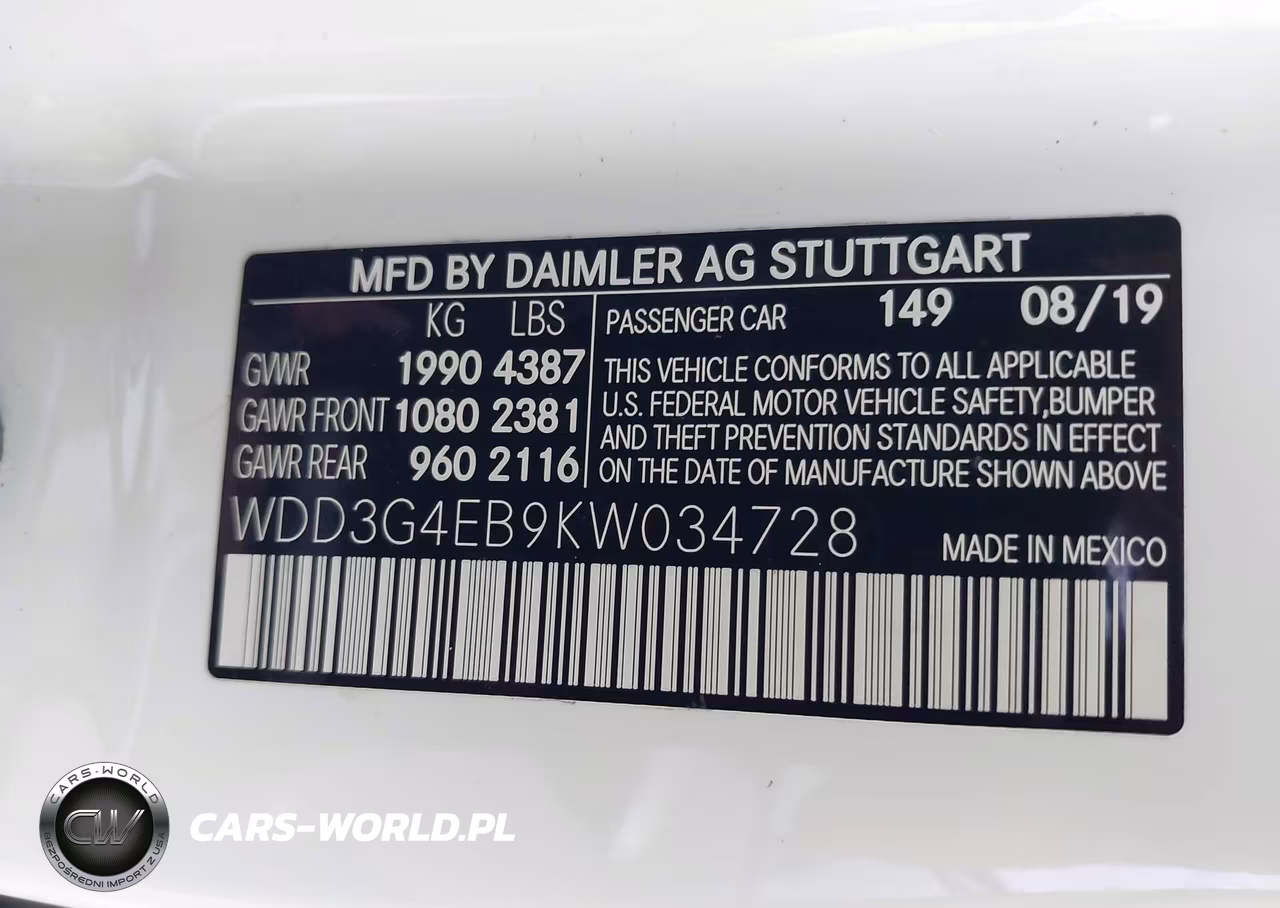 2019 Mercedes-Benz A 220 VIN:WDD3G4EB9KW034728 - 9