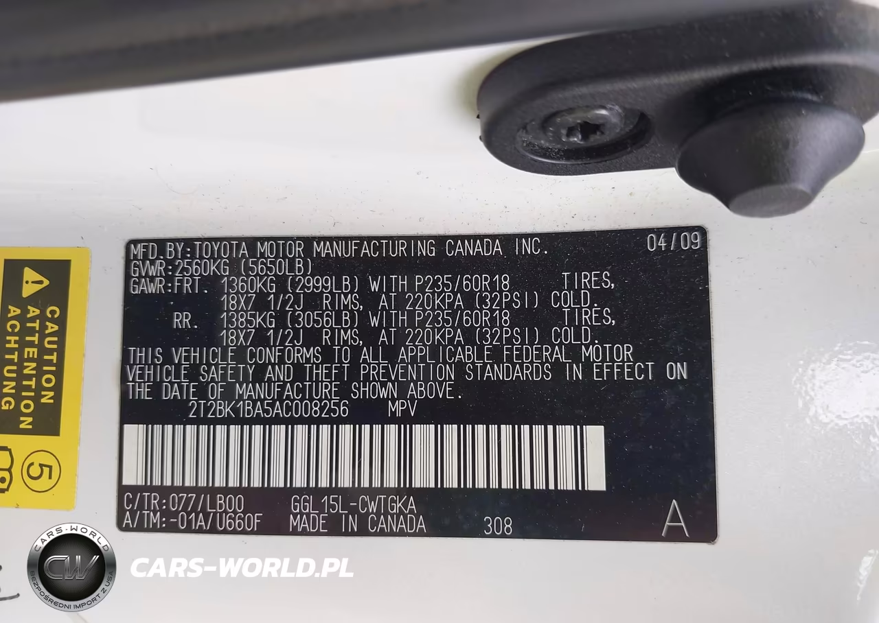 2010 Lexus Rx 350 VIN:2T2BK1BA5AC008256 - 9