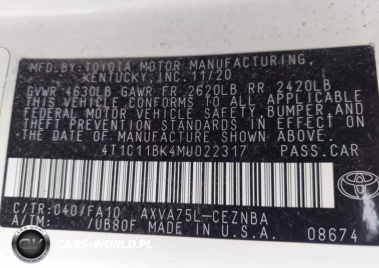 2021 Toyota Camry Le Awd VIN:4T1C11BK4MU022317 - 9