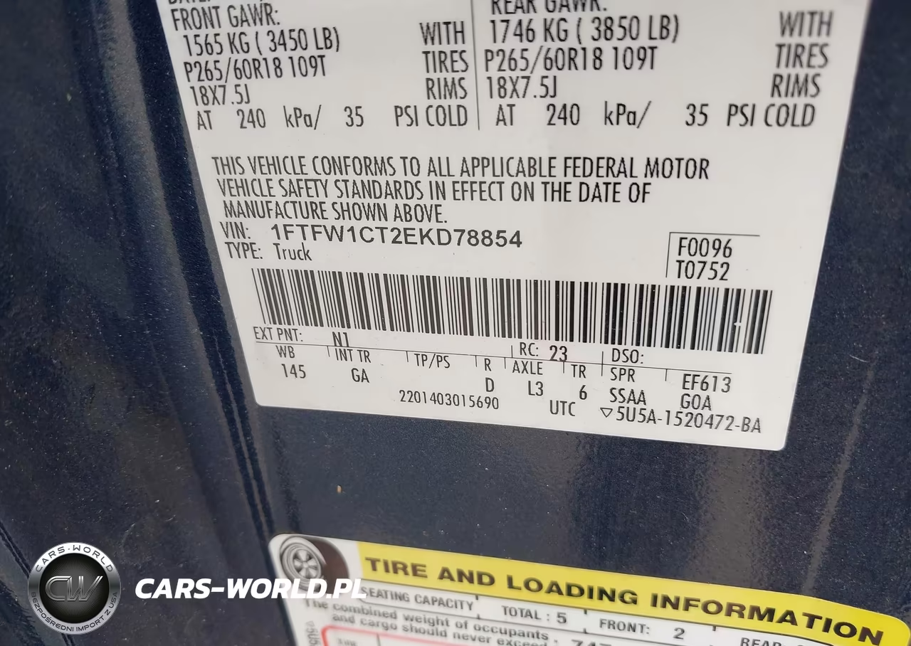 2014 Ford F-150 Xlt VIN:1FTFW1CT2EKD78854 - 9