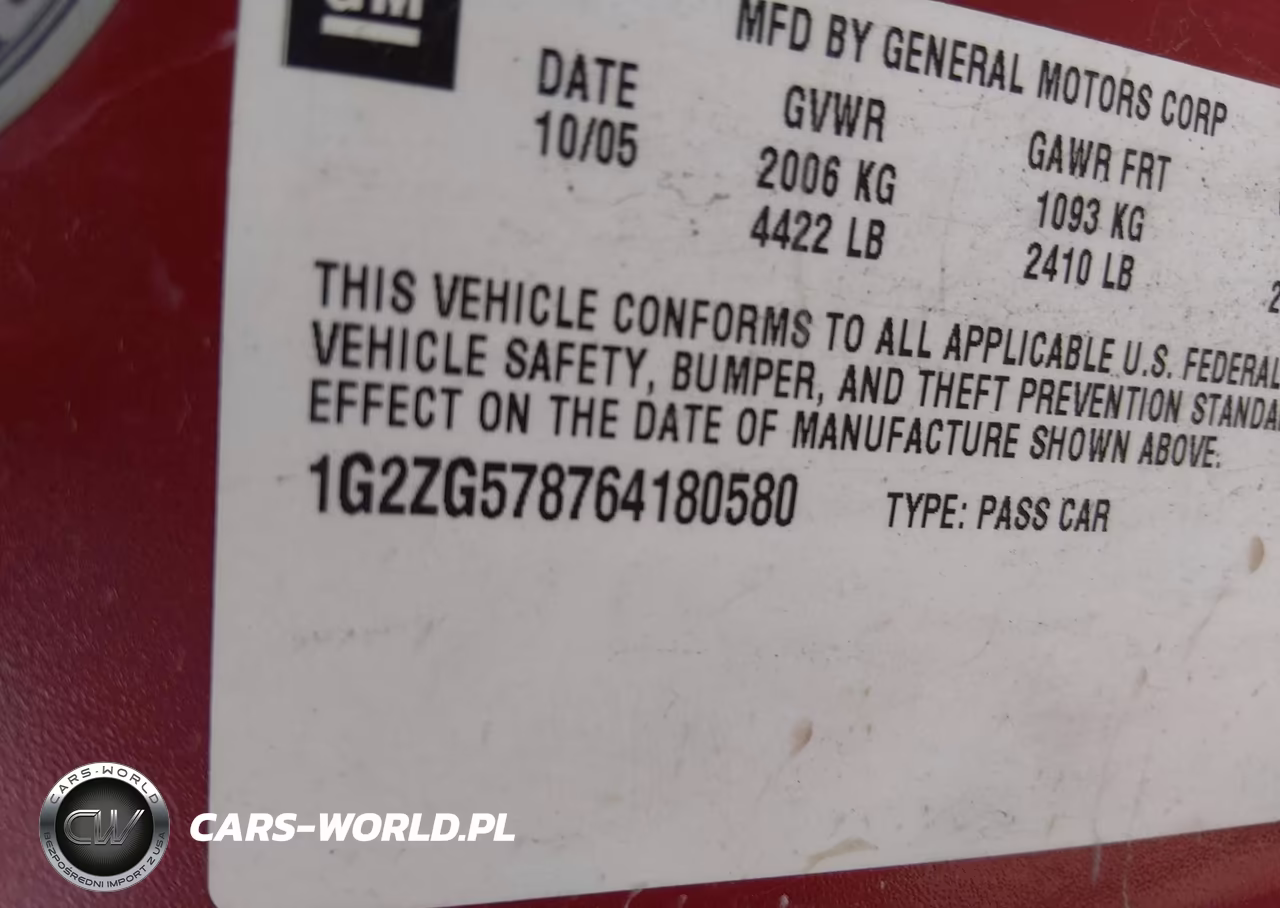 2006 Pontiac G6 VIN:1G2ZG578764180580 - 9