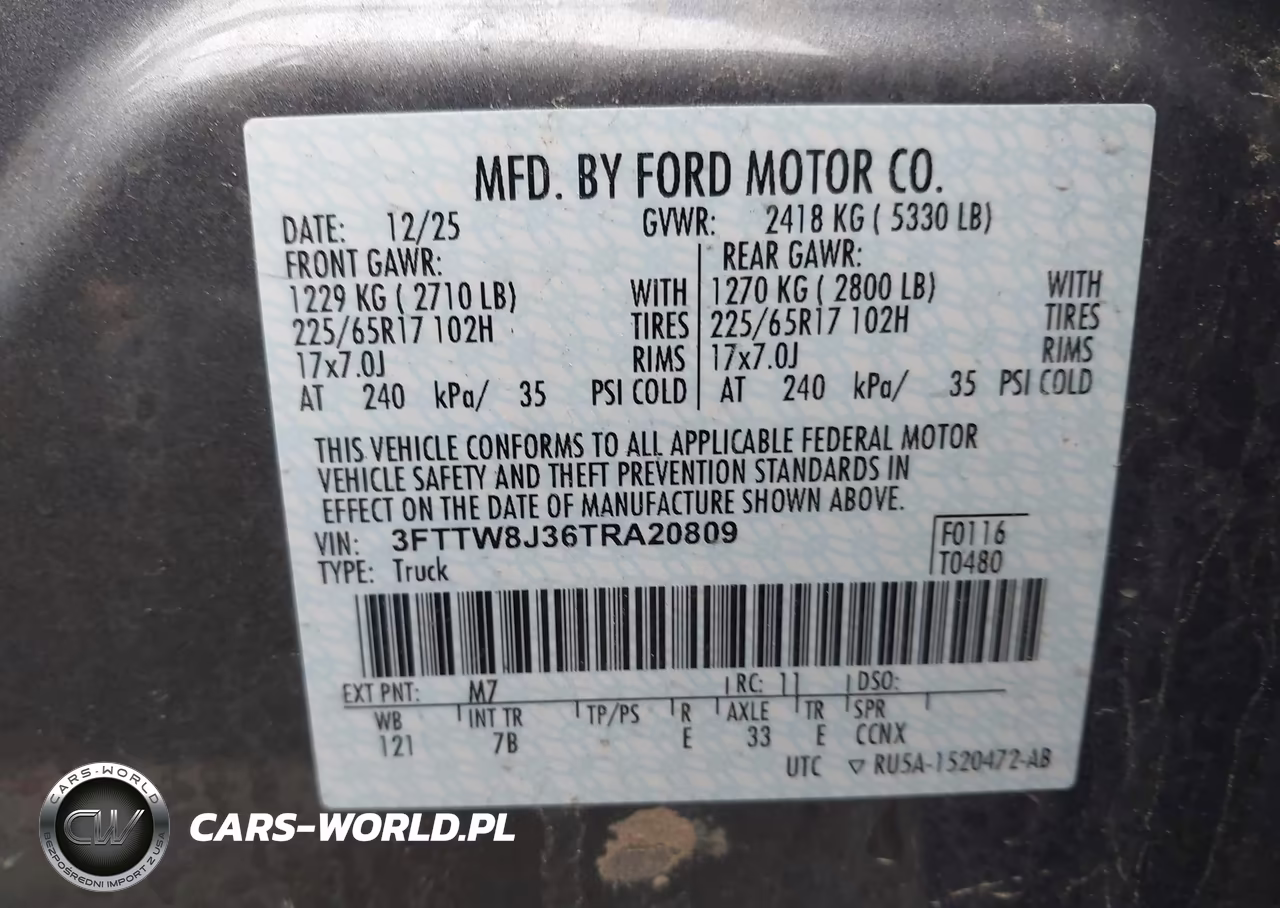 2026 Ford Maverick Xlt VIN:3FTTW8J36TRA20809 - 9