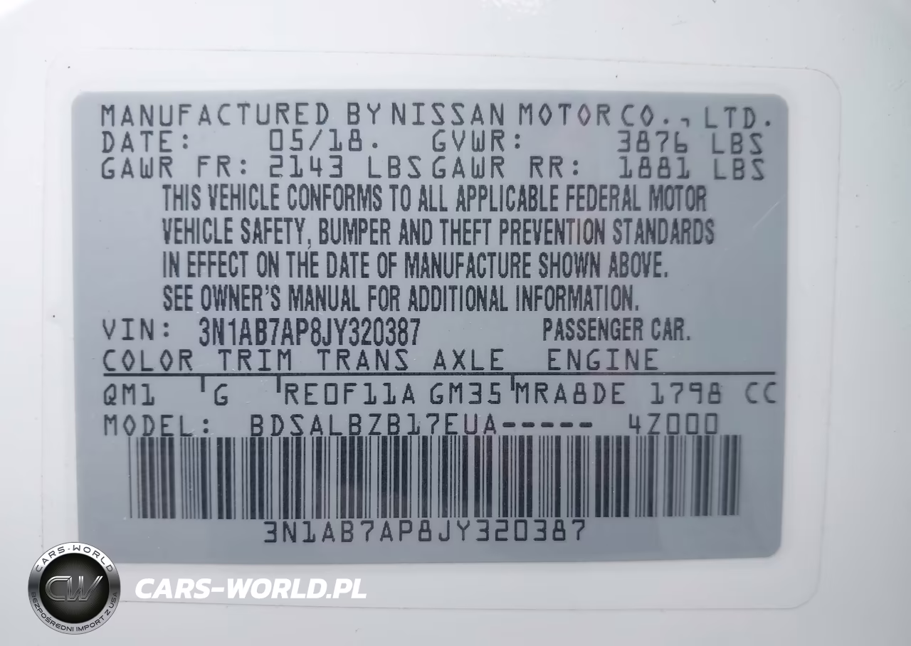 2018 Nissan Sentra S VIN:3N1AB7AP8JY320387 - 9