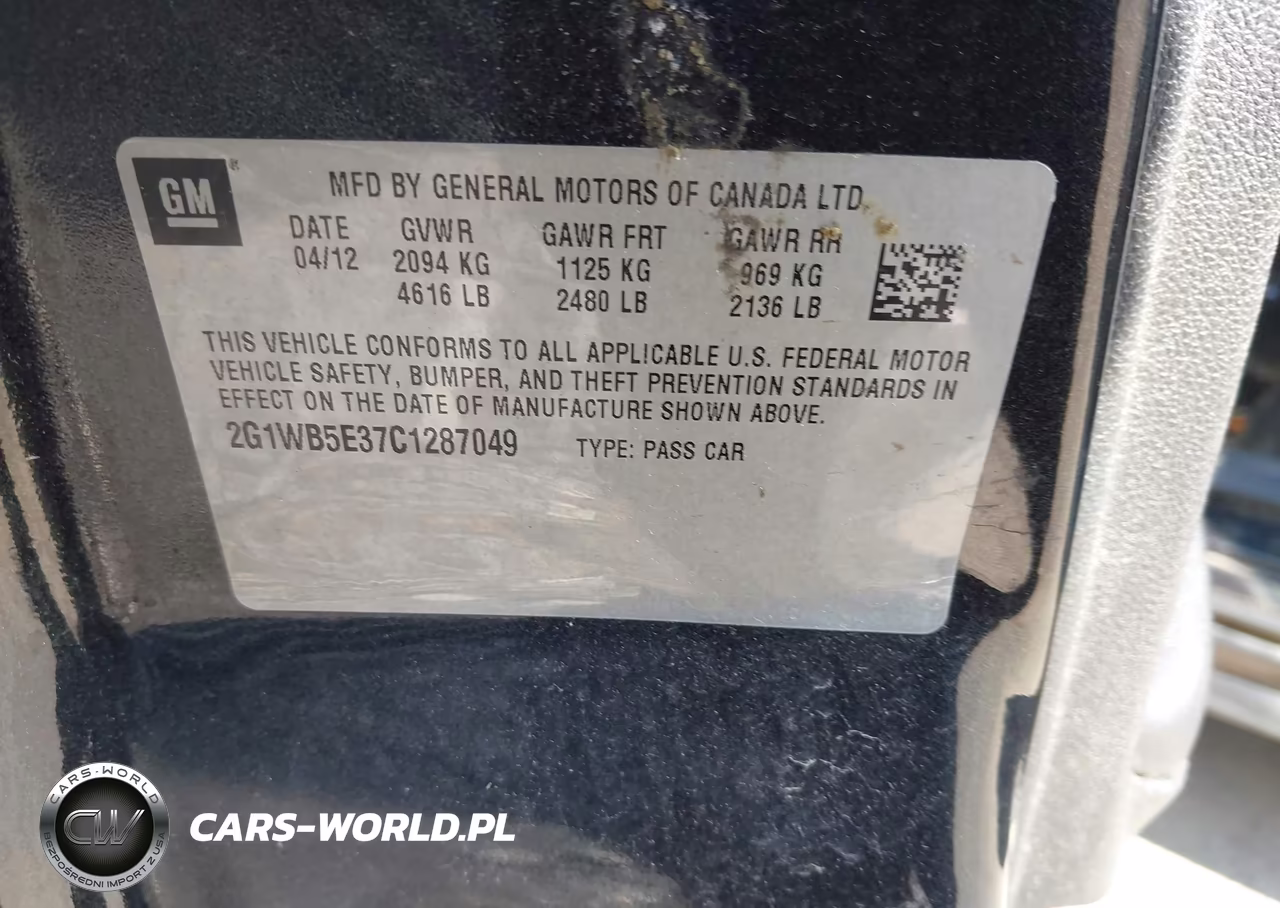2012 Chevrolet Impala Lt VIN:2G1WB5E37C1287049 - 9