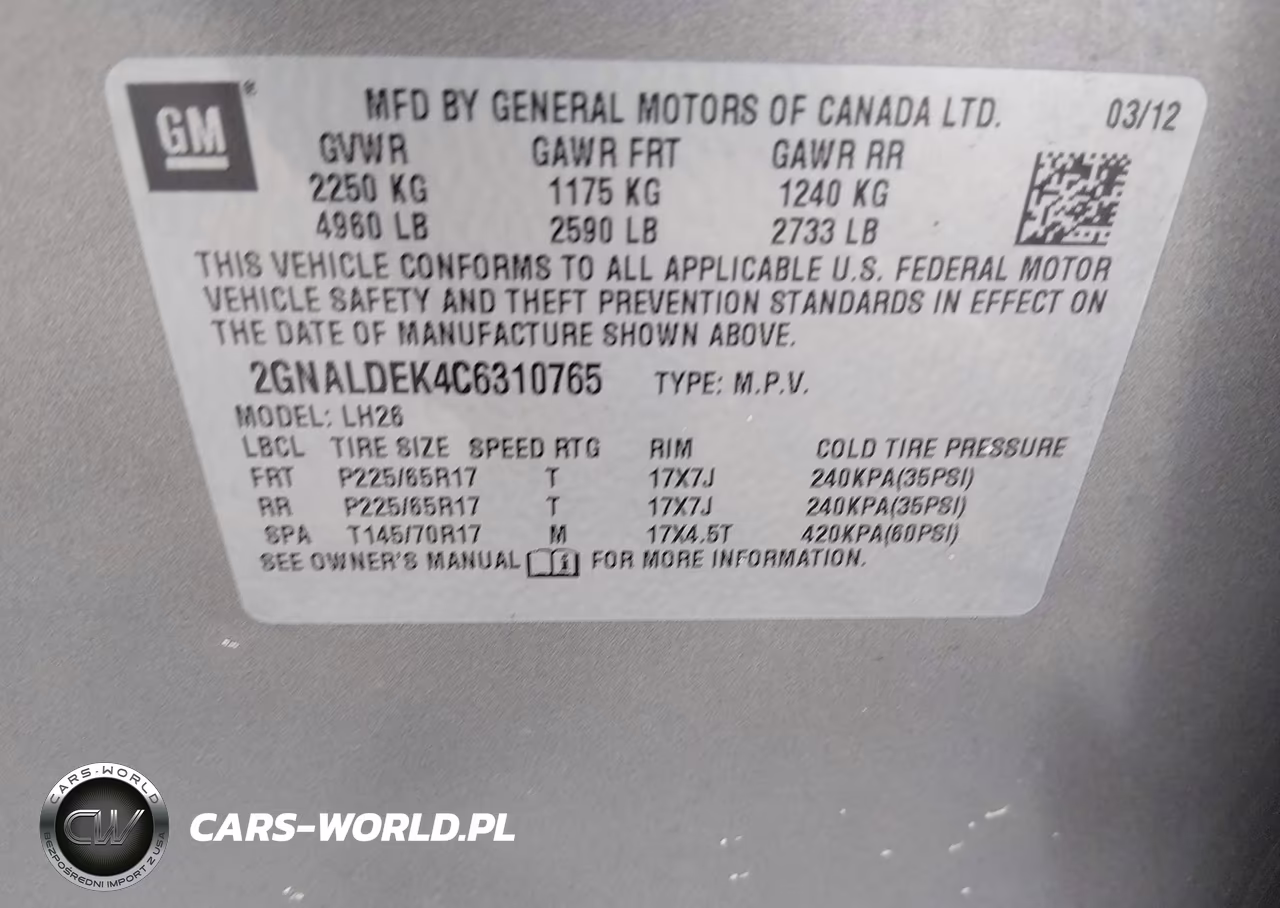 2012 Chevrolet Equinox 1Lt VIN:2GNALDEK4C6310765 - 9