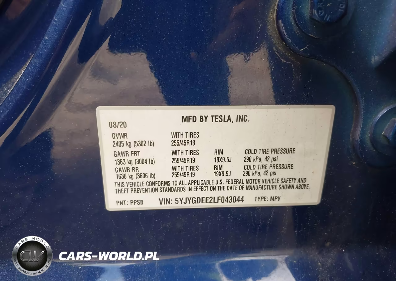 2020 Tesla Model Y Long Range Dual Motor All-Wheel Drive VIN:5YJYGDEE2LF043044 - 9