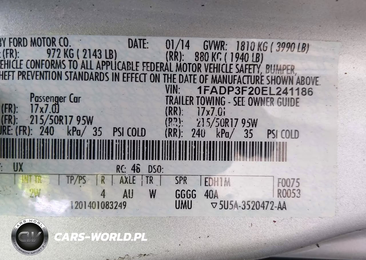 2014 Ford Focus Se VIN:1FADP3F20EL241186 - 9