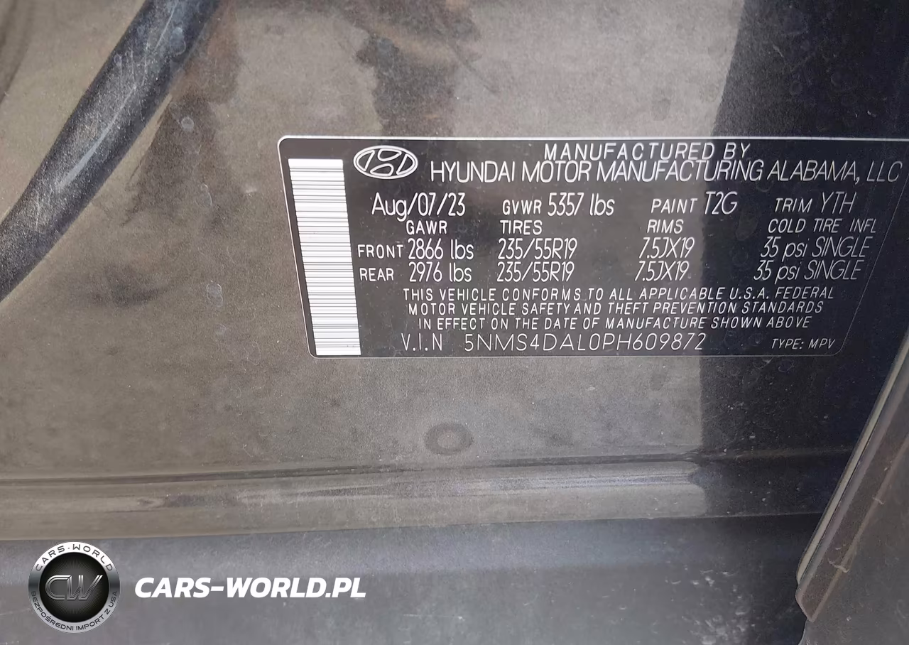 2023 Hyundai Santa Fe Limited VIN:5NMS4DAL0PH609872 - 9
