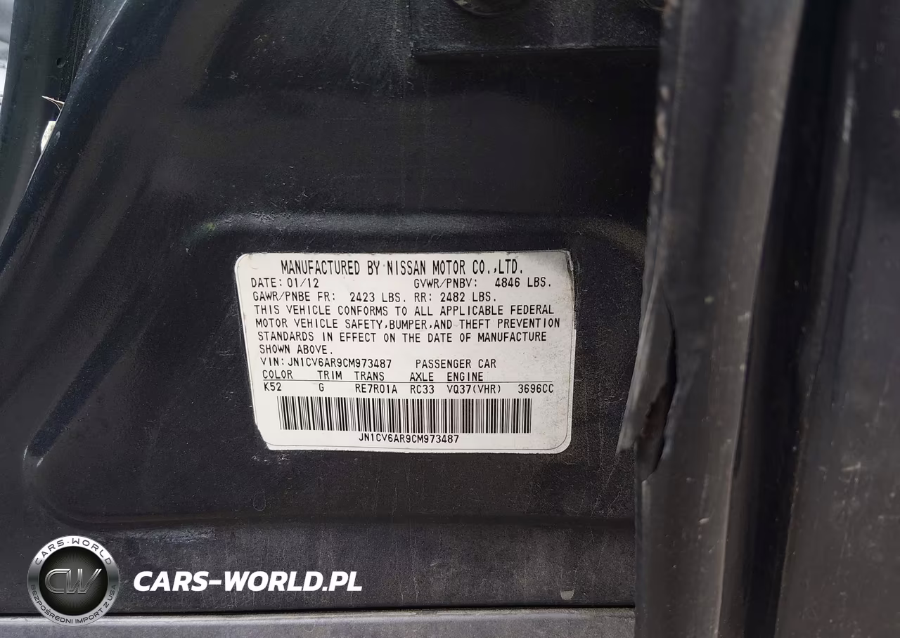 2012 Infiniti G37X VIN:JN1CV6AR9CM973487 - 9