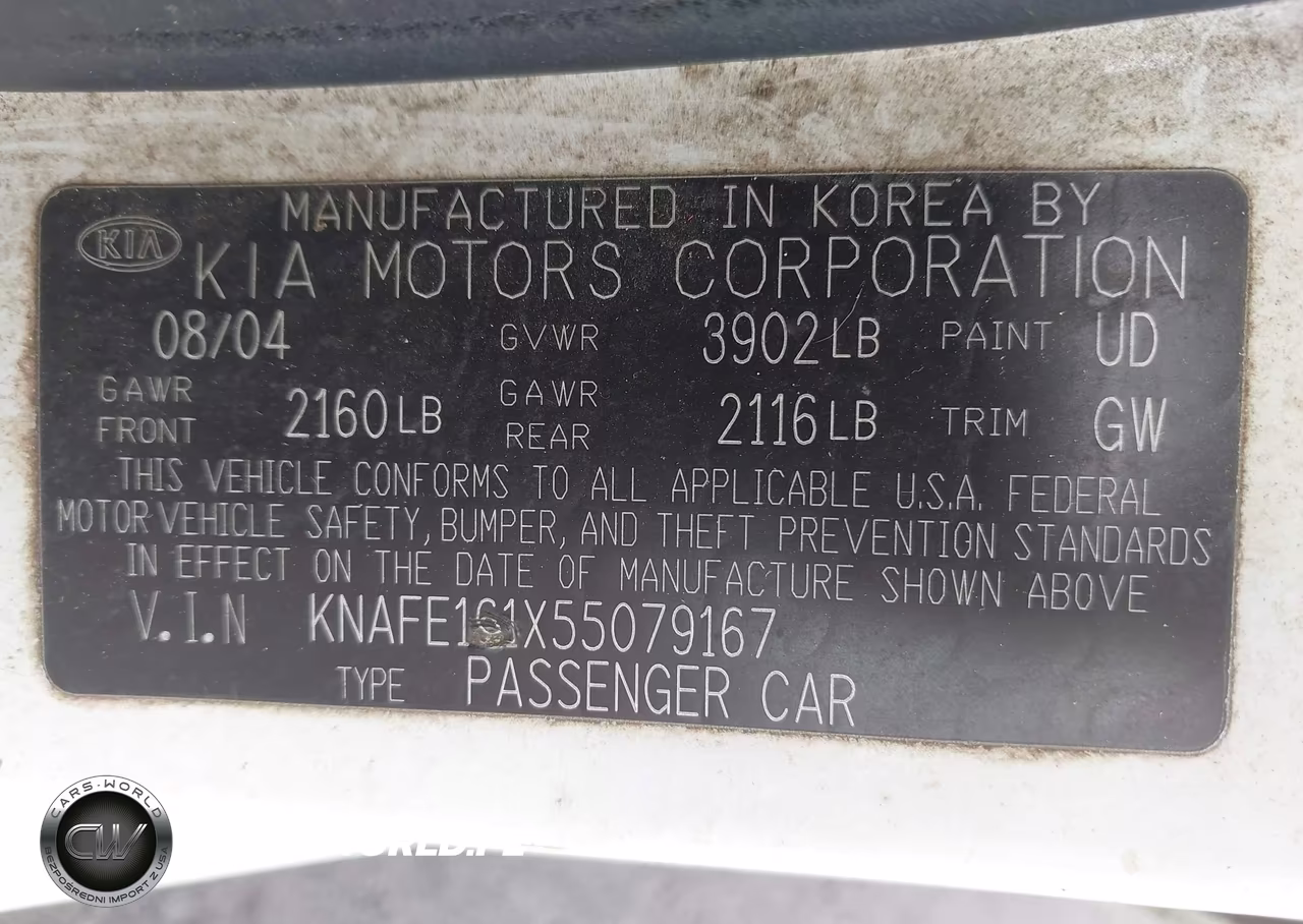 2005 Kia Spectra5 VIN:KNAFE161X55079167 - 9
