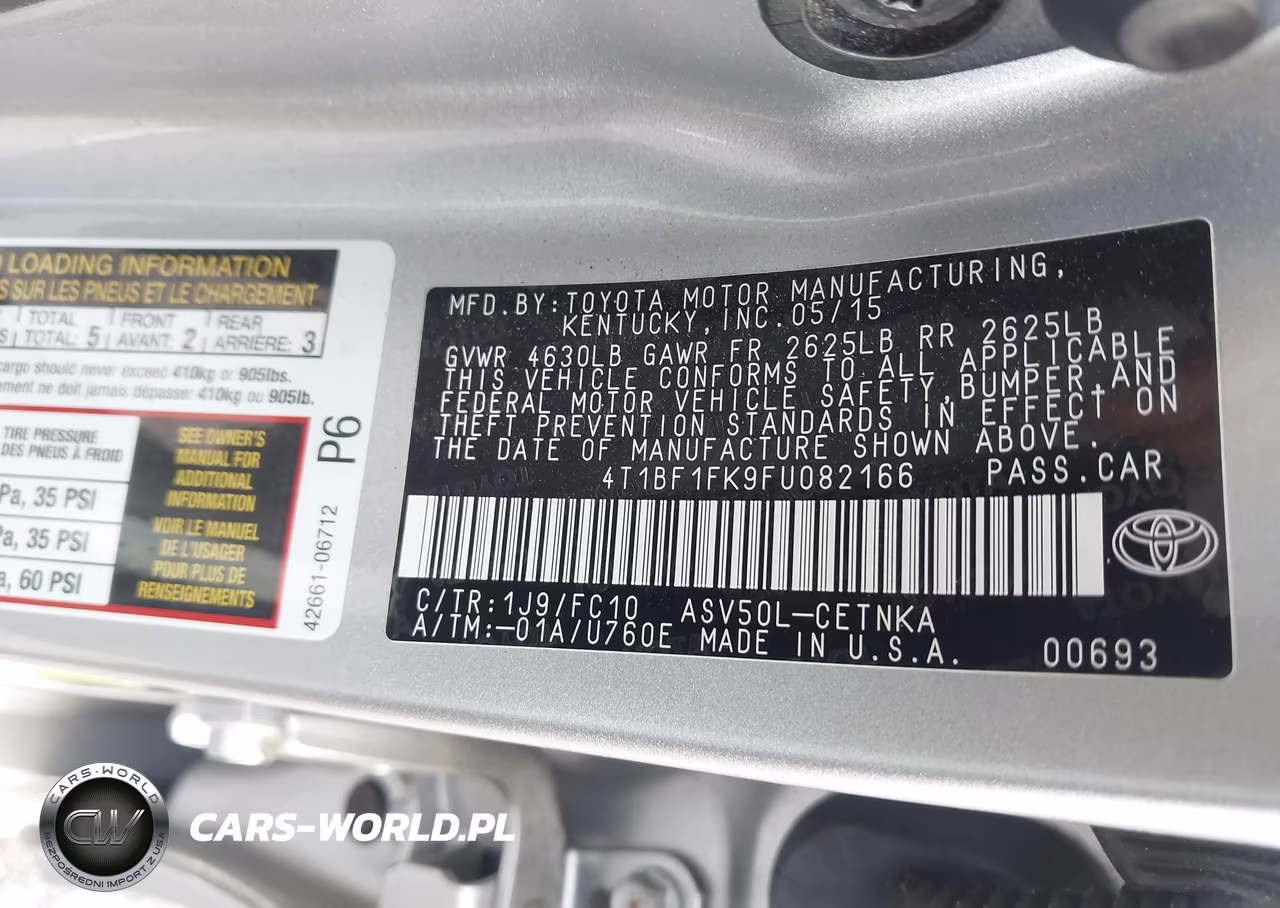 2015 Toyota Camry Le VIN:4T1BF1FK9FU082166 - 9